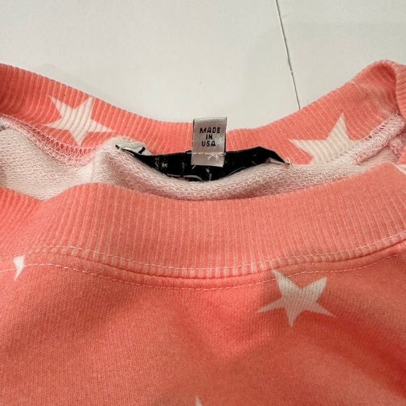 Wildfox Sweater Blue Pink Ombre Star Print Long Sleeve Cotton Sweatshirt M - Picture 4 of 7